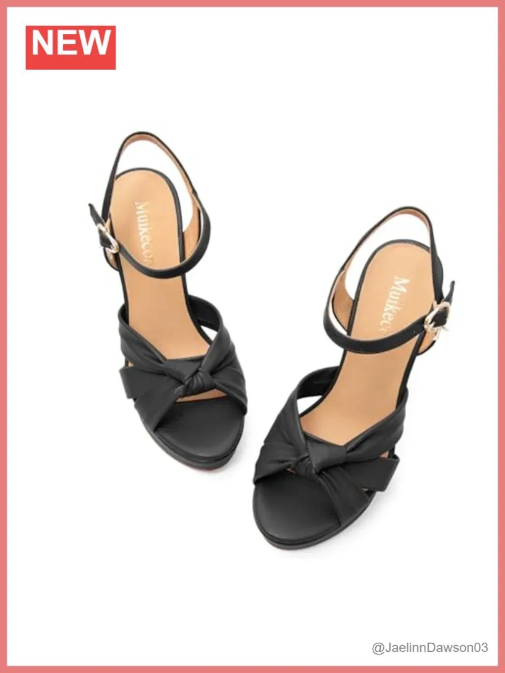 Women's Platform Heeled Sandals Open Toe Ankle Strap Slip On Block Heels Party